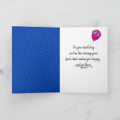 Carte 34e Anniversaire Chat avec Ballons (Intérieur)