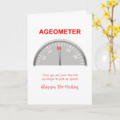 Carte 34th Birthday, Ageometer Reading (Fleur jaune)