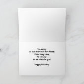 Carte 34th Birthday Man Running with Sunburst Arrière -  (Intérieur)