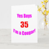 Carte 35 Anniversaire de Cougar (Fleur jaune)