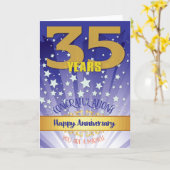 Carte 35 Anniversaire de la reprise Numéros gras (Fleur jaune)