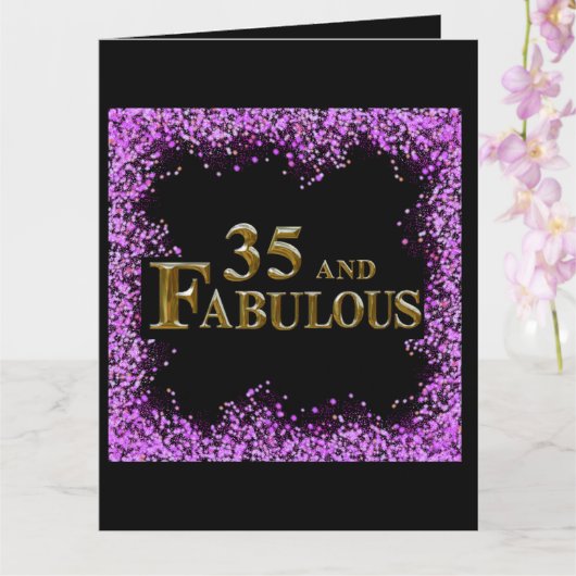 Carte 35e anniversaire  (Orchidée)