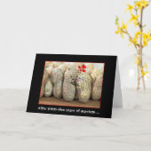 Carte 35e anniversaire arachides accroupies (Fleur jaune)