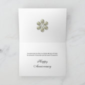 Carte 35e anniversaire de mariage avec dentelle et perle (Intérieur)