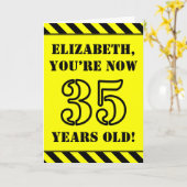 Carte 35e anniversaire : Jeu de style de crayon amusant  (Fleur jaune)