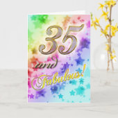 Carte 35e anniversaire pour quelqu'un Fabulous (Fleur jaune)