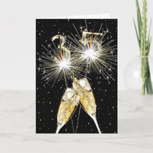Carte 35e anniversaire Sparklers and Champagne Toast