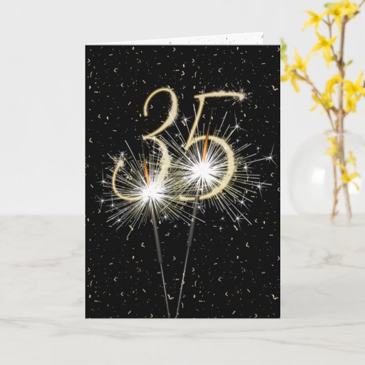 Carte 35e anniversary (Fleur jaune)