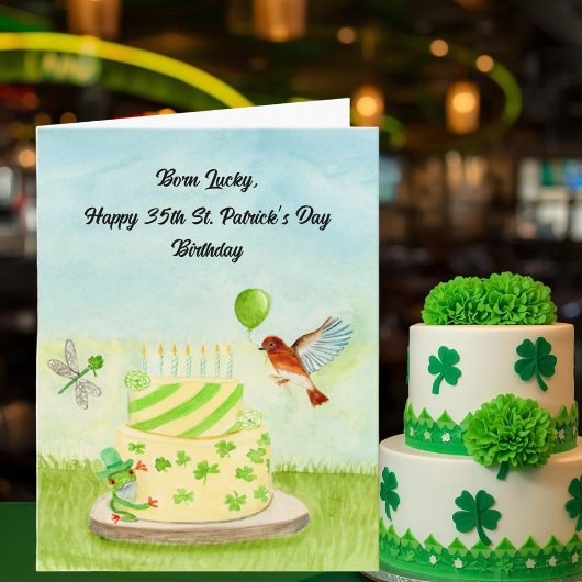 Carte 35th  Happy St Patricks Day Birthday