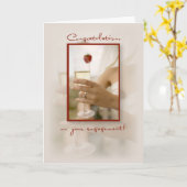 Carte 3649 félicitations de fiançailles (Fleur jaune)