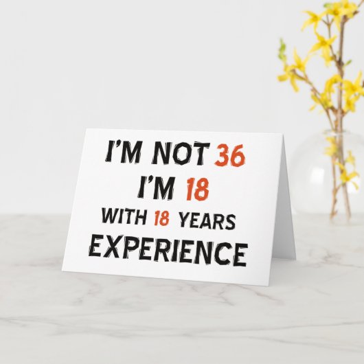 Carte 36e anniversaire (Fleur jaune)