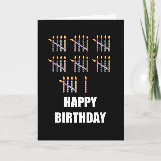Carte 36e anniversaire avec bougies (Devant)