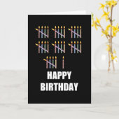 Carte 36e anniversaire avec bougies (Fleur jaune)
