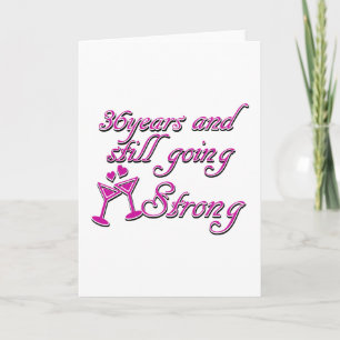 Carte 36e anniversaire de mariage