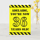 Carte 36e anniversaire : Jeu de style graphique, Nom per (Fleur jaune)