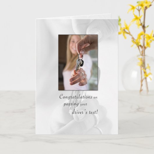Carte 3715 Félicitations Passing Drivers License (Fleur jaune)