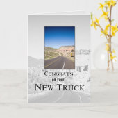 Carte 3719 Félicitations pour le nouveau camion (Fleur jaune)