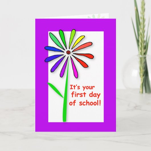 Carte 3722 Fleur du premier jour de l'école (Devant)