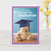 Carte 3734 Graduation Teddy Bear (Fleur jaune)