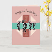 Carte 3750 Anniversaire de Kokopelli (Fleur jaune)