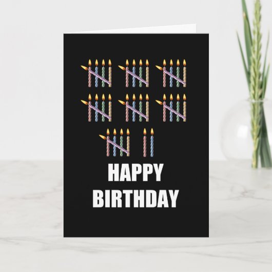 Carte 37e anniversaire avec bougies (Devant)