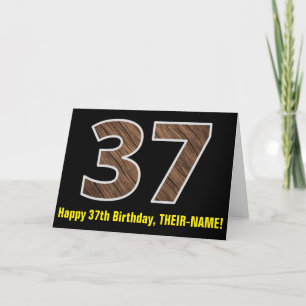 Carte 37e anniversaire : Nom + Faux Motif de céréales en