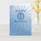 Carte 3824 13e anniversaire garçon (Fleur jaune)