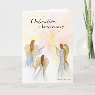 Carte 3849 Anniversaire de l'ordination avec anges