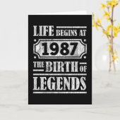 Carte 38 Ans 1987 Naissance De La Légende 38E Anniversai (Fleur jaune)