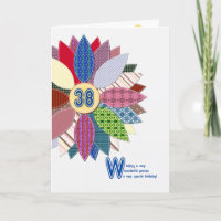 38 ans, anniversaire de fleur cousue