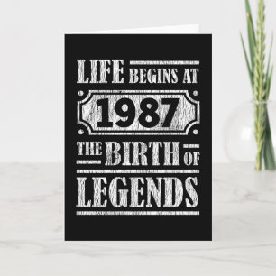 Carte 38 Ans Naissance De Légende En 1987 38ème Annivers