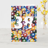 Carte 38e anniversaire Billiard Balls (Fleur jaune)
