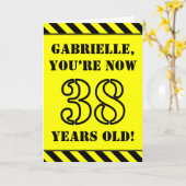 Carte 38e anniversaire : Jeu de style graphique, Nom per (Fleur jaune)