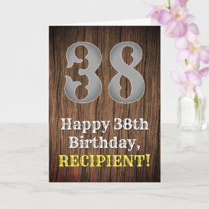 Carte 38e anniversaire : Pays inspiré par l'Ouest Look, 