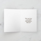 Carte 38e anniversaire : Rustic Faux Wood Look, Arc-en-c (Intérieur)