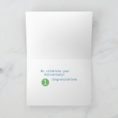 Carte 3984 1 An Employé Anniversaire Cercles (Intérieur)