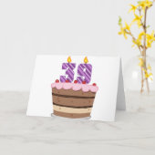 Carte 39 ans sur le gâteau d'anniversaire (Fleur jaune)