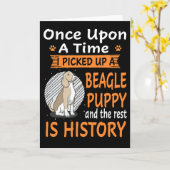 Carte 39 Il était une fois un chiot Beagle (Fleur jaune)