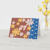 Carte 39e anniversaire (Fleur jaune)
