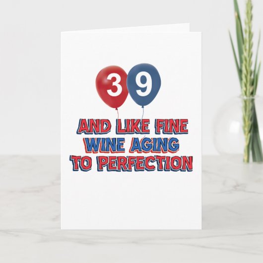 Carte 39ème anniversaire de conception (Devant)