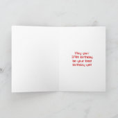 Carte 39ème anniversaire : Rouge Digital Horloge Style " (Intérieur)