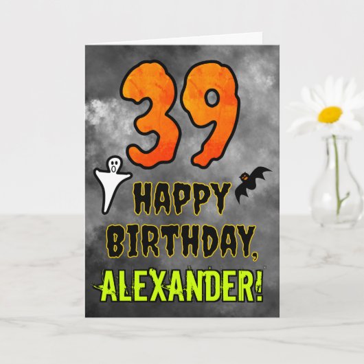 Carte 39th Birthday : Eerie Halloween Theme + Custom Nam (Petite plante)