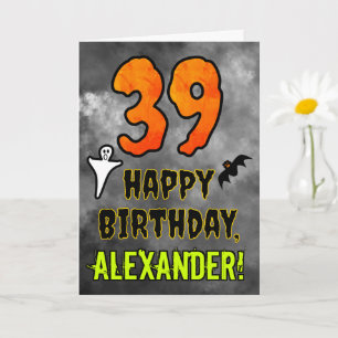 Carte 39th Birthday : Eerie Halloween Theme + Custom Nam