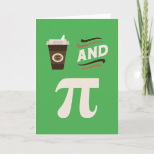 Carte 3.14 Café Et Pie Pi Pun Amusant Math Plaisanterie