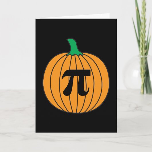 Carte 3.14 Citrouille Pi Pun Blague drôle de maths (Devant)