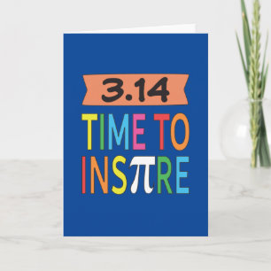 Carte 3.14 Le Temps D'Inspirer Pi Pun Drôle Plaisanterie
