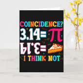Carte 3.14 Pie Coincidence I Think Not Funny Pi Day Math (Fleur jaune)