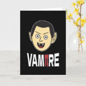 Carte 3.14 Vampire Pi Pun Blague drôle de maths (Fleur jaune)