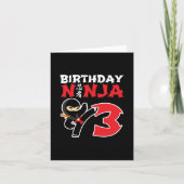 Carte 3 ans Karate Ninja Party Enfants 3e anniversaire (Devant)