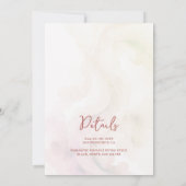 Carte 3 Chic Pink Bridesmaid Dresses Watercolor Request (Dos)
